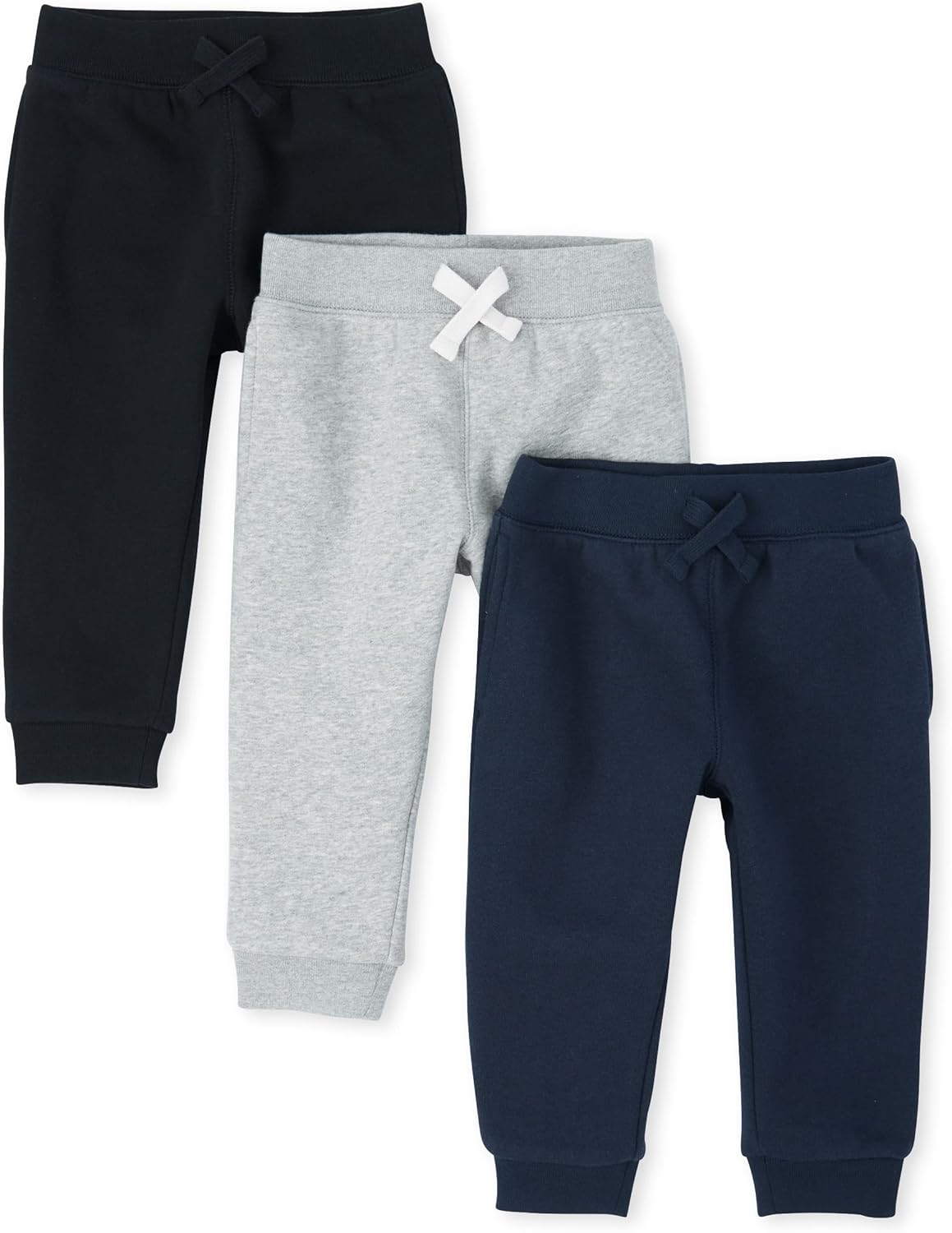 Baby Boys' Active Fleece Jogger Pants 2 Pack for Comfort