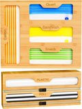 Bamboo Bag Storage Organizer by KOCWELL for Tidy Drawers