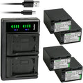Kastar 4-Pack NP-FV100 Batteries and LTD2 USB Dual Charger - Extended
