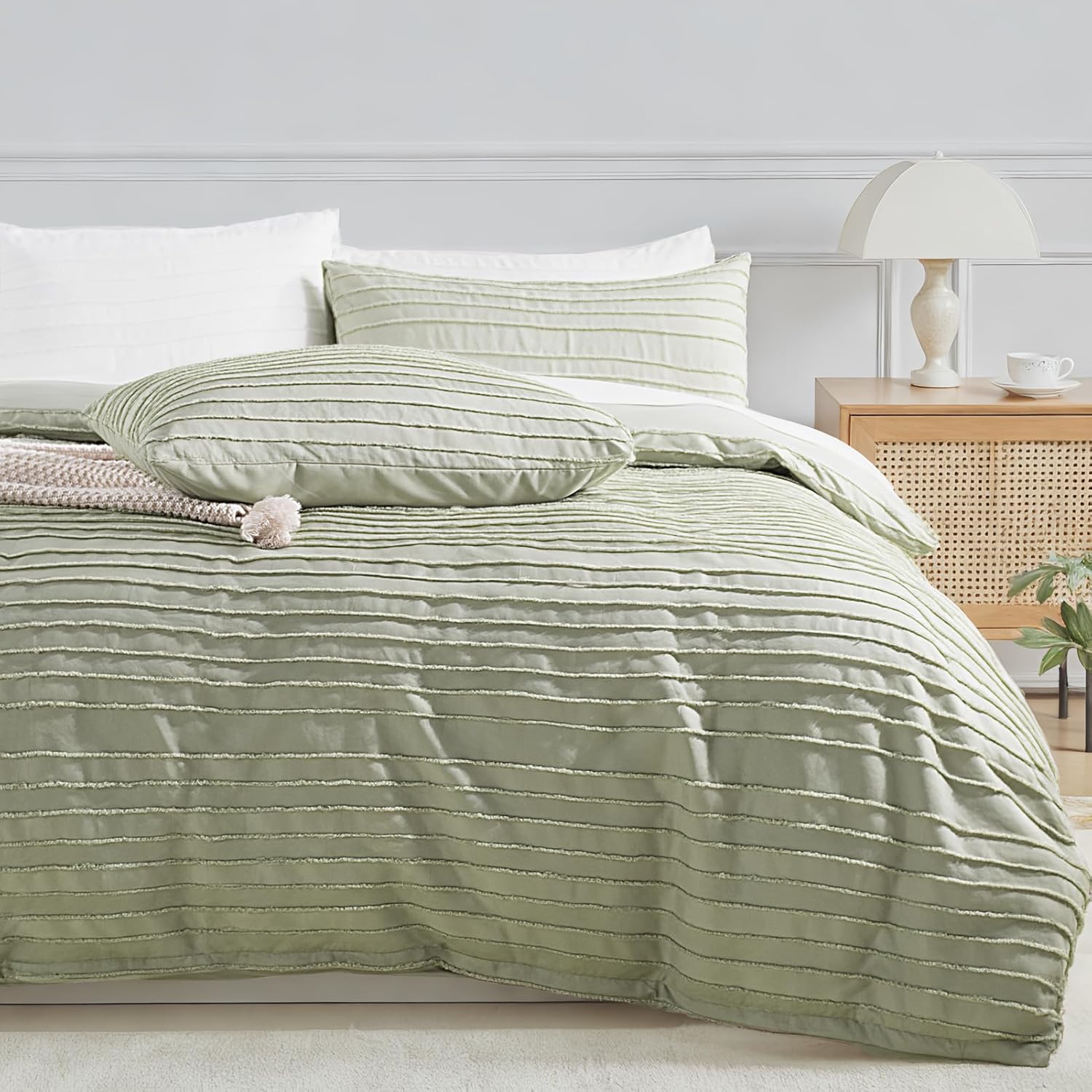 NEXHOME PRO King Size Duvet Cover Set in Blue Boho Style