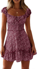 YOBECHO Women's Mini Dress Featuring a Stylish Sweetheart Collar