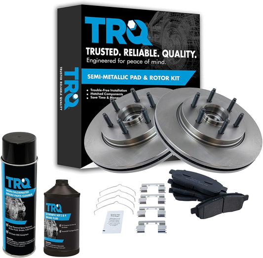 TRQ Front Brake Pad & Rotor Kit for 2004-2008 Ford F-150