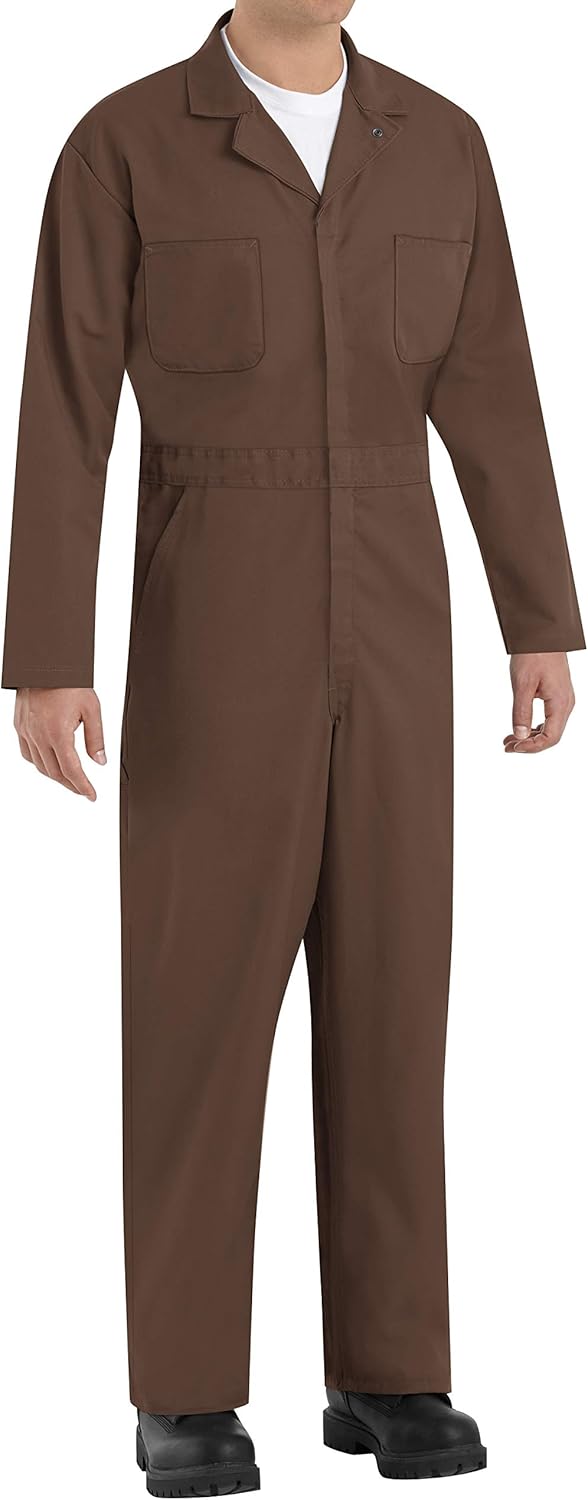 Red Kap Men's Twill Action Back Coverall for Comfort and Durability