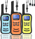 QUOLIX Walkie Talkies for Kids 3 Pack - Rechargeable Long Range
