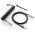 Coiled USB C Keyboard Cable - Double-Sleeved Slim Aviator (1.5M)