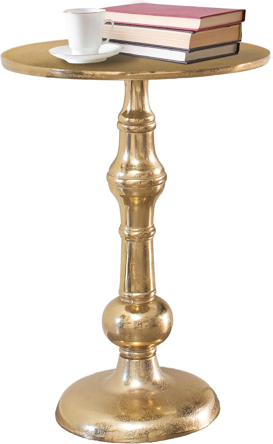Abigail Vintage Gold End Table - Small Space Charm