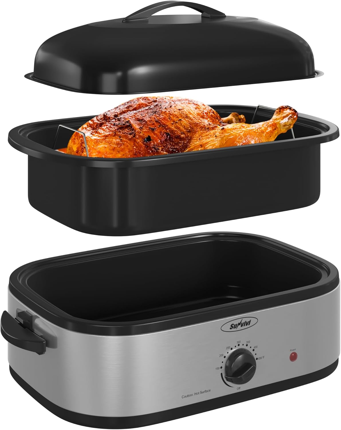 Sunvivi 14-Quart Electric Roaster Oven for Perfect Turkey Meals