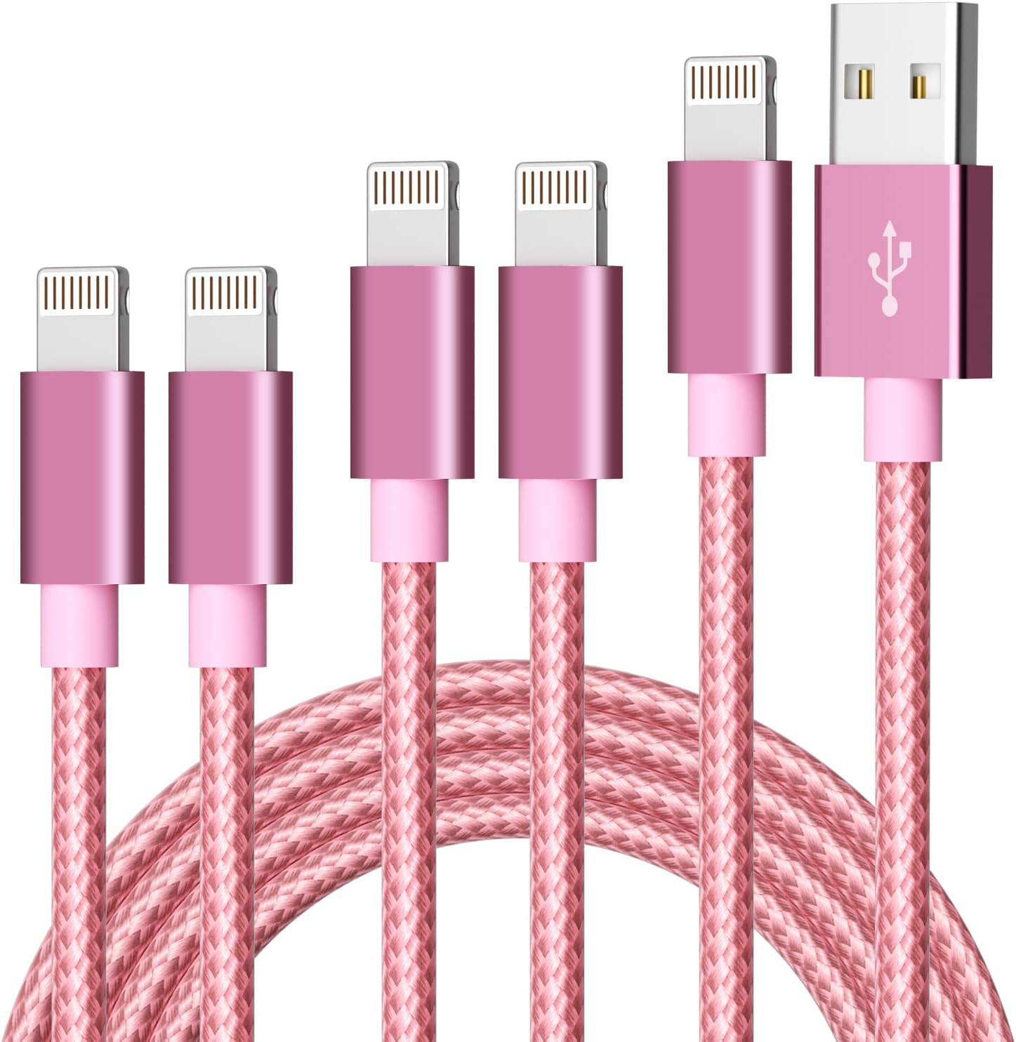 Iphone Charger 5Pack Fast Charging Nylon Cable