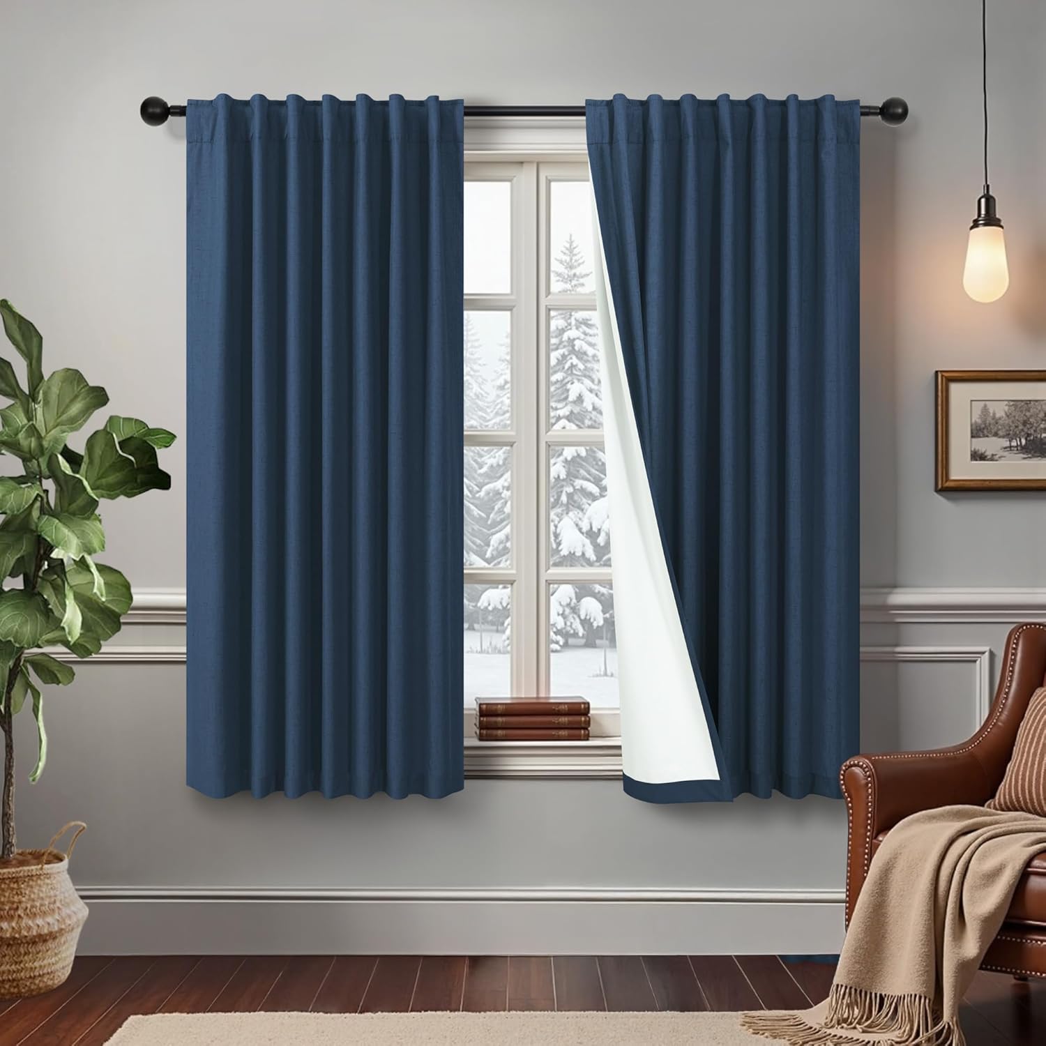Small Window Curtains for Bathroom Sink Short Length 2 Panel Sets