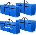 4 Pcs 176 Gallon Large Moving Bags with Zipper and Handles - Heavy