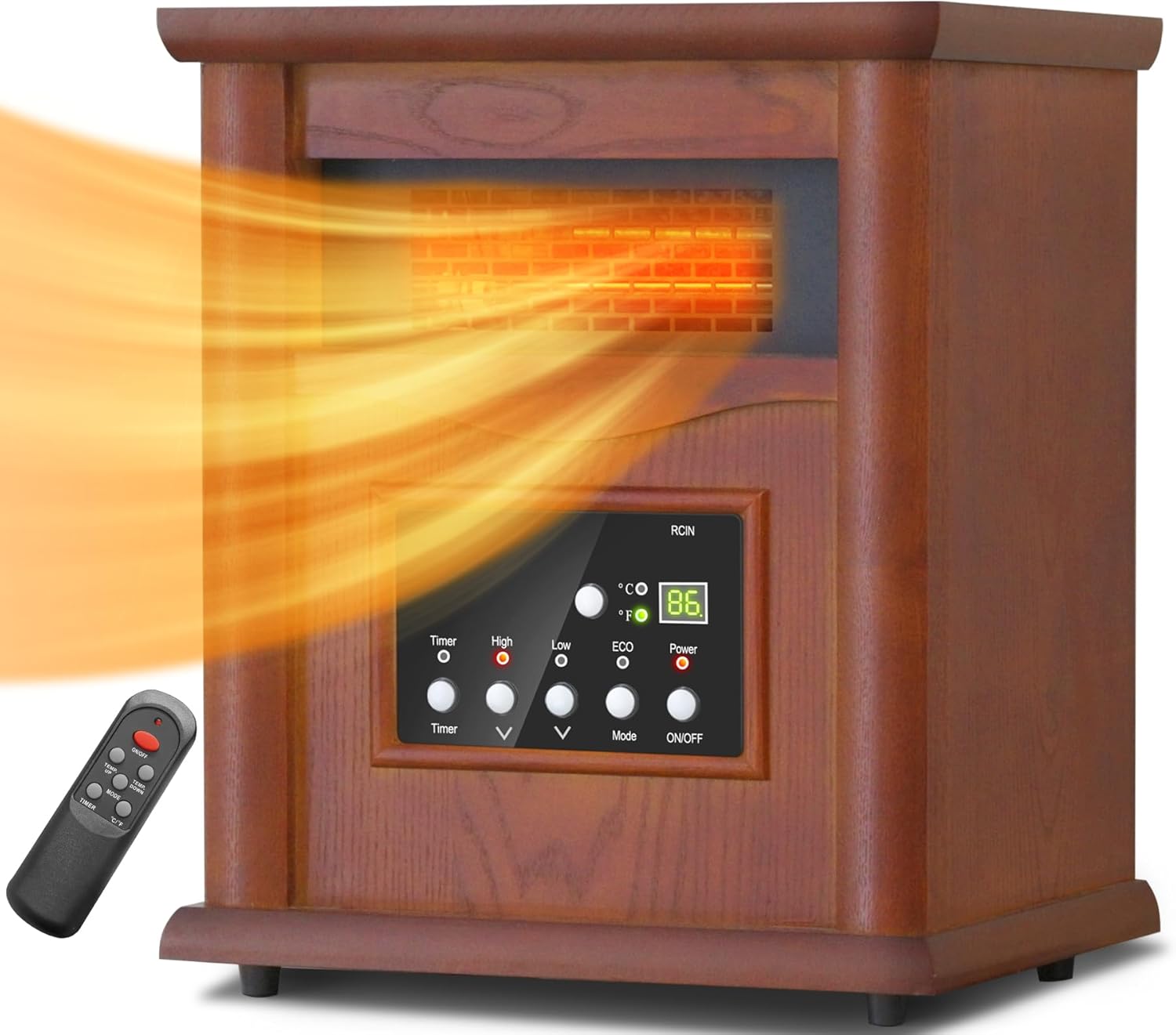 1500W Infrared Heater for Indoor Use with Remote Control