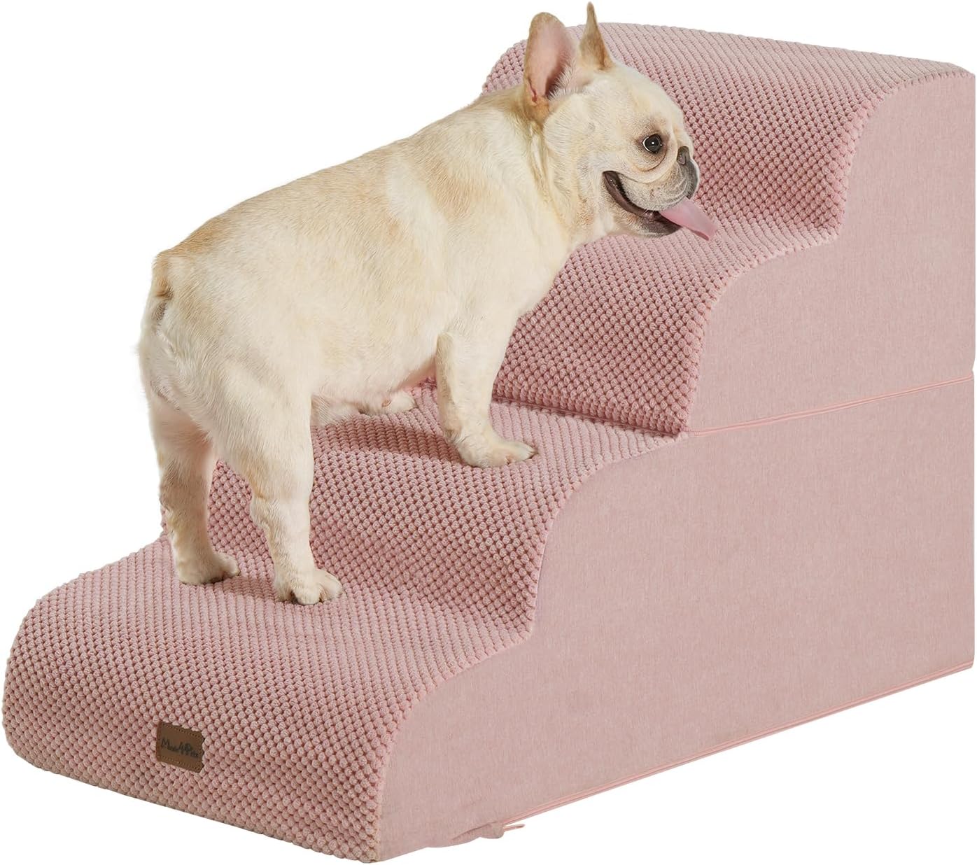 Made4Pets Dog Stairs Ramp for High Beds and Couches, Pink