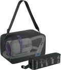 Pet Grooming Vacuum Carry Bag Set (Black) - 2-Pack Protective Tote