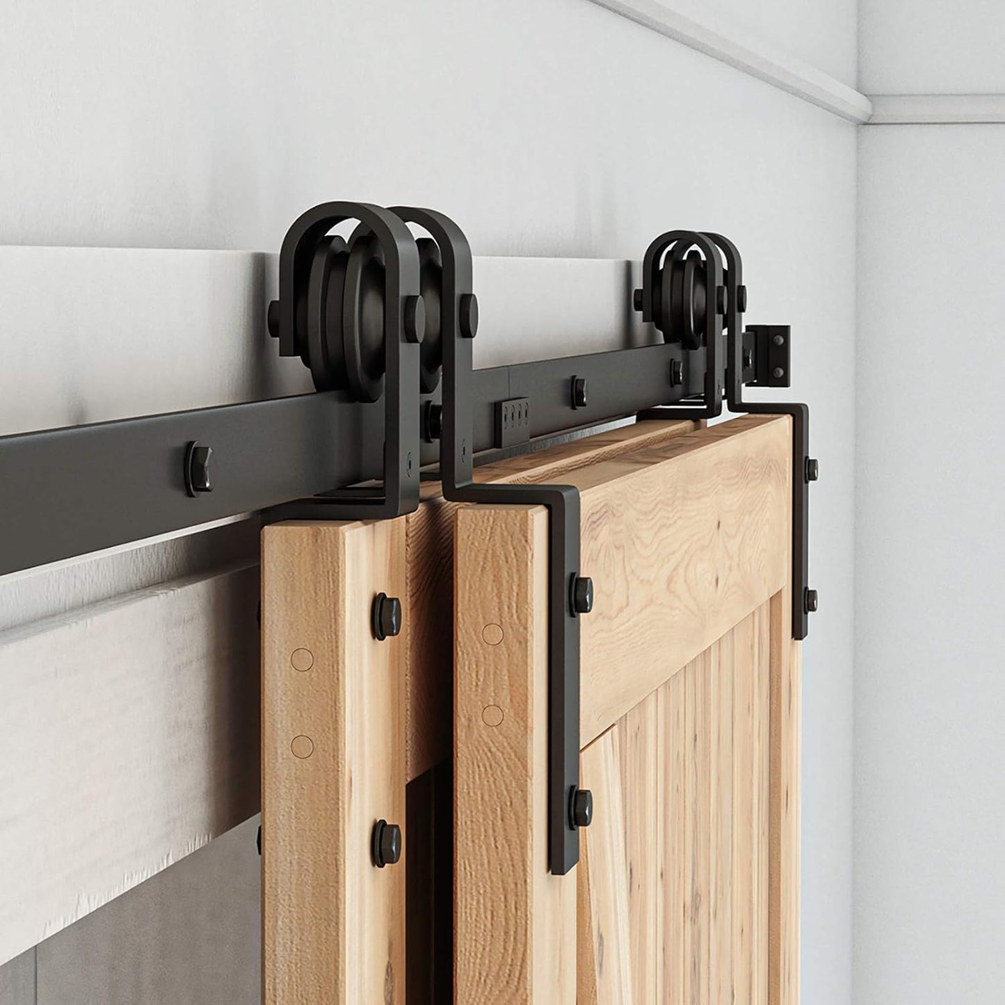 SMARTSTANDARD 8 Feet Bypass Sliding Barn Door Hardware Kit Review