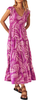 PRETTYGARDEN Women's Summer Flowy Maxi Dress - Flattering Smocked This