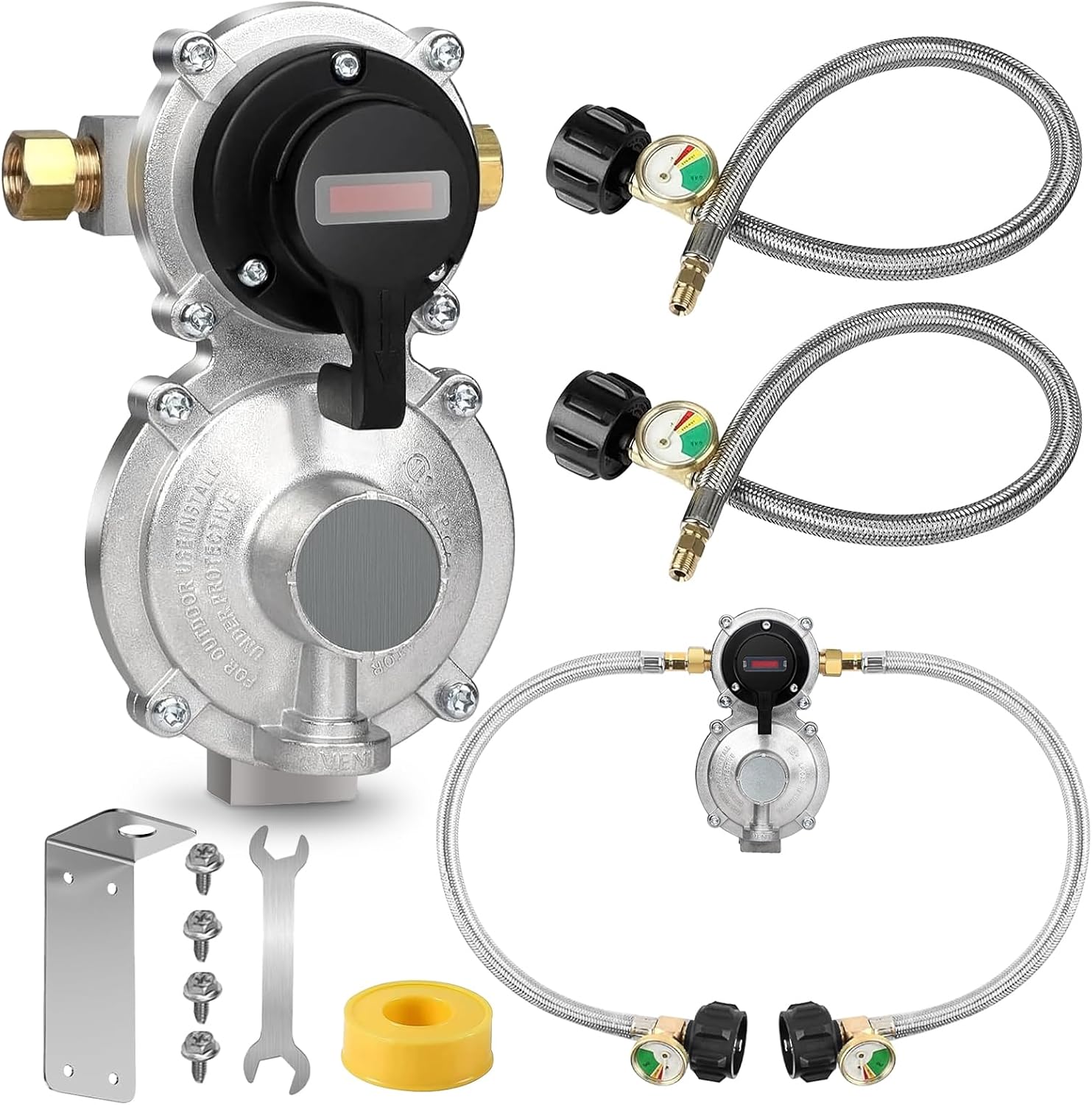 Rv Propane Regulator 2 Tank Hoses for Safe Gas Supply