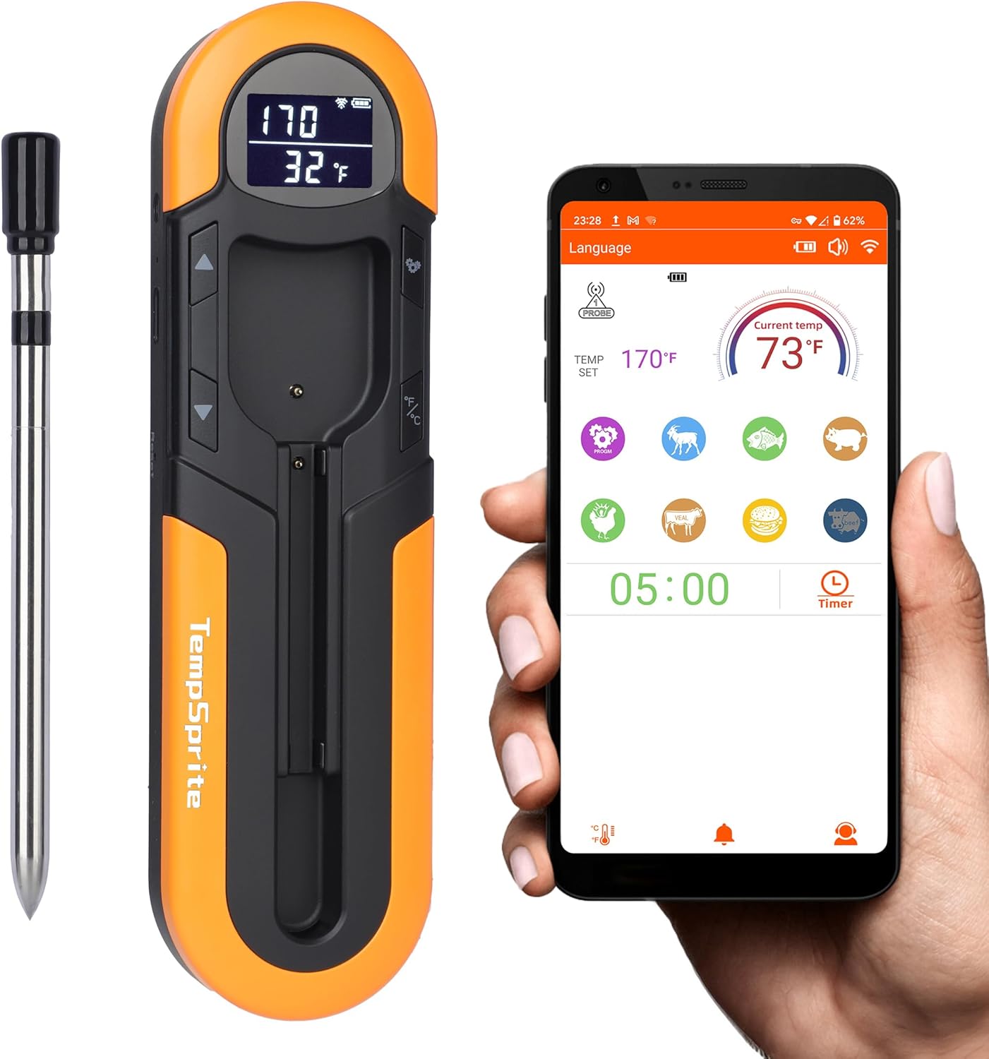 TempSprite: Wireless Rechargeable Smart Meat Thermometer