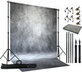 2-in-1 Abstract Photography Backdrop Kit - Portable 10x10 ft Stand