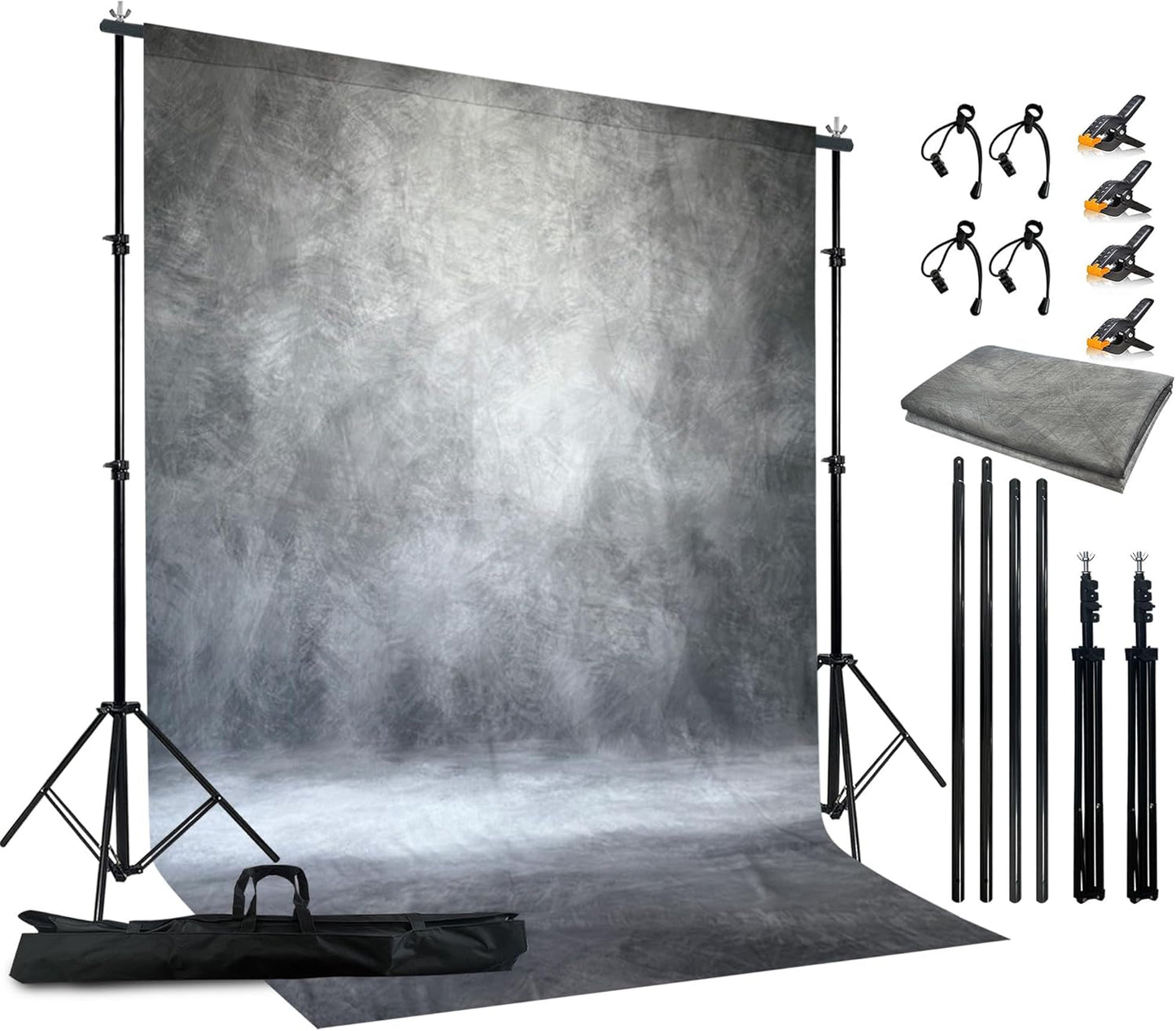 2-in-1 Abstract Photography Backdrop Kit for Portraits & Props