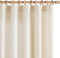 Linen Curtains 108 in Length 2 Panels Set - Light Filtering Farmhouse