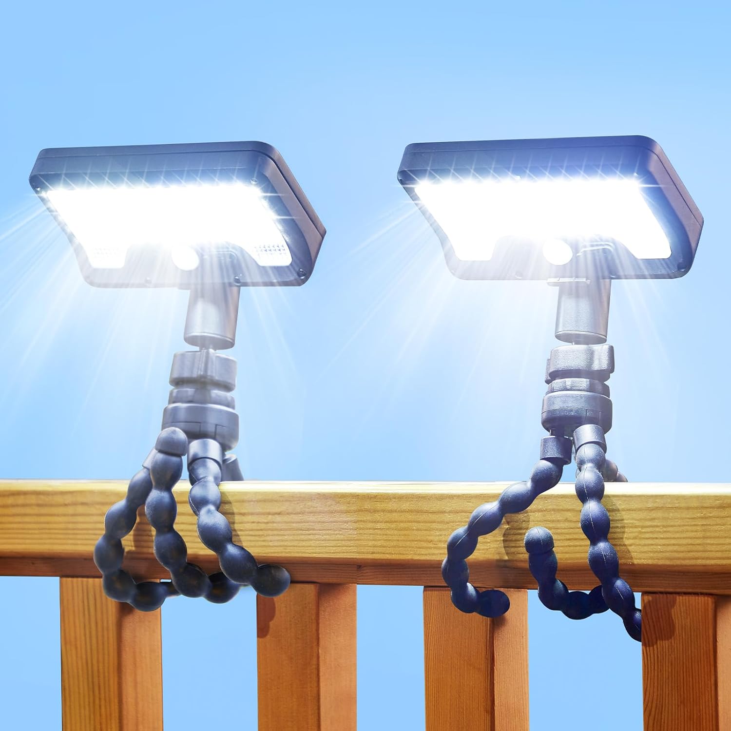 Solar Motion Lights Outdoor with Flexible Tripod for Security