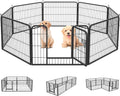 Dog Playpen 8 Panel 24 in High Portable Foldable Exercise Pen - Indoor