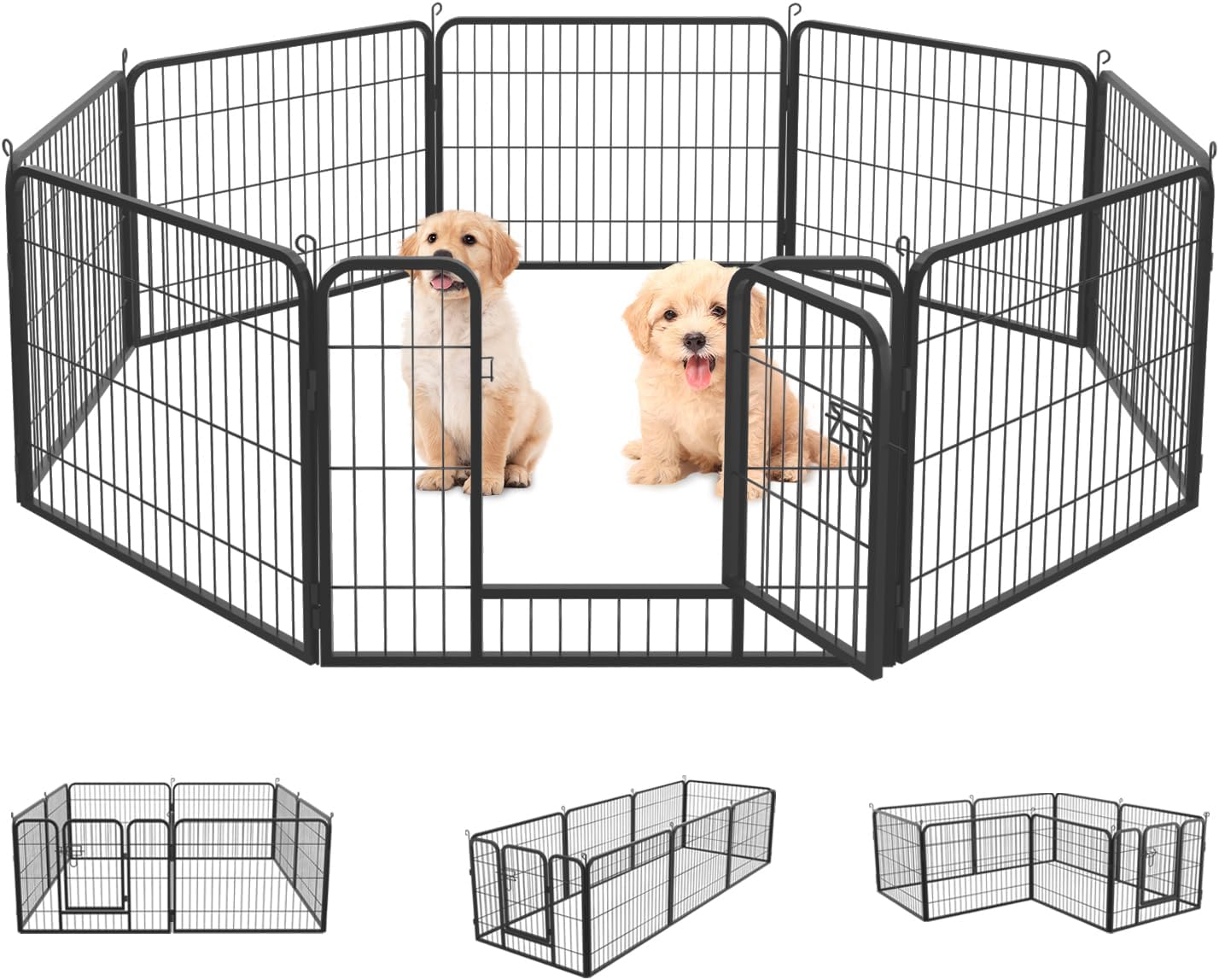 FDW Dog Playpen 8 Panel 24 Inch Heavy Duty Portable Fence