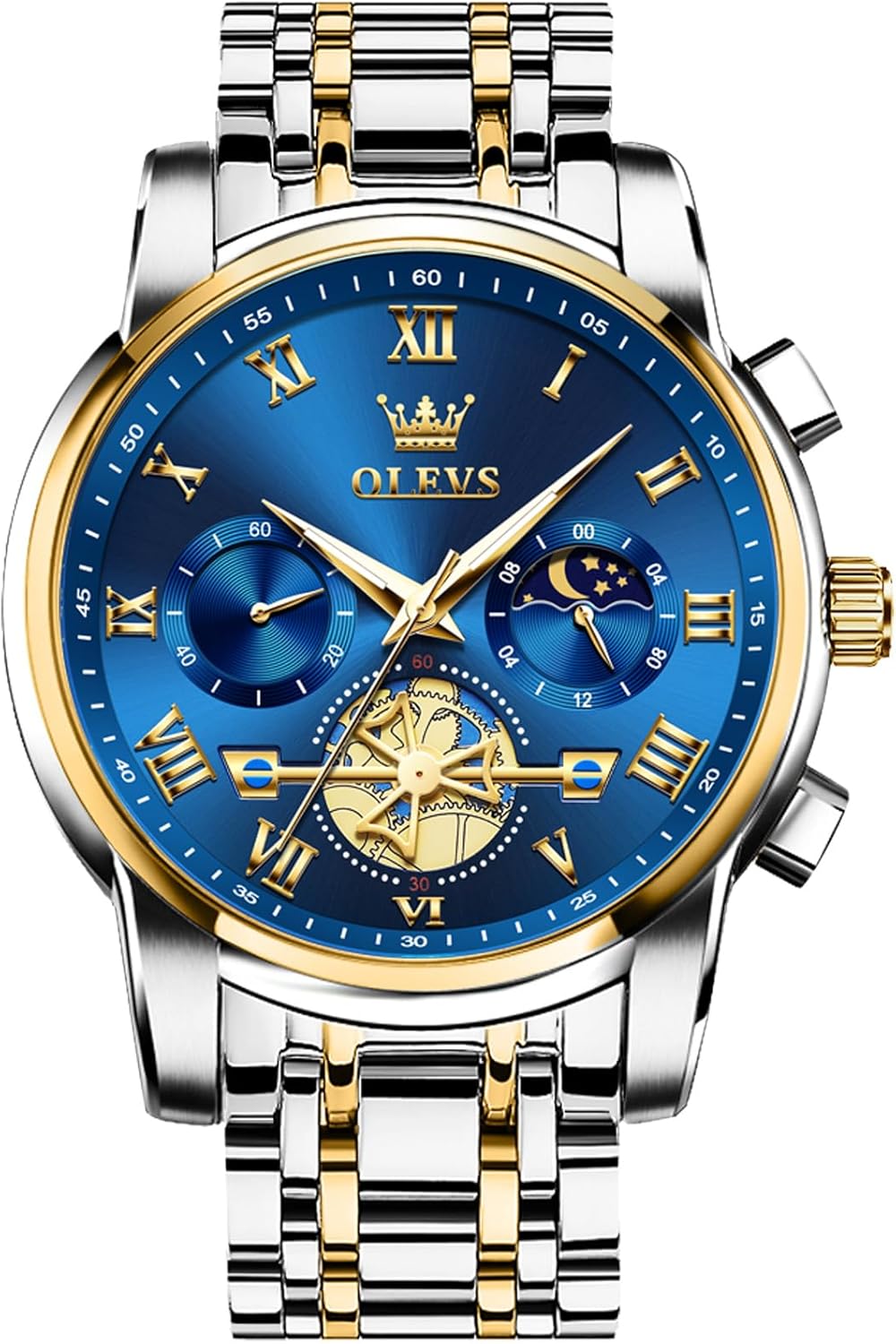 SHICHENG Men's Day Date Business Watch - Luminous & Stylish