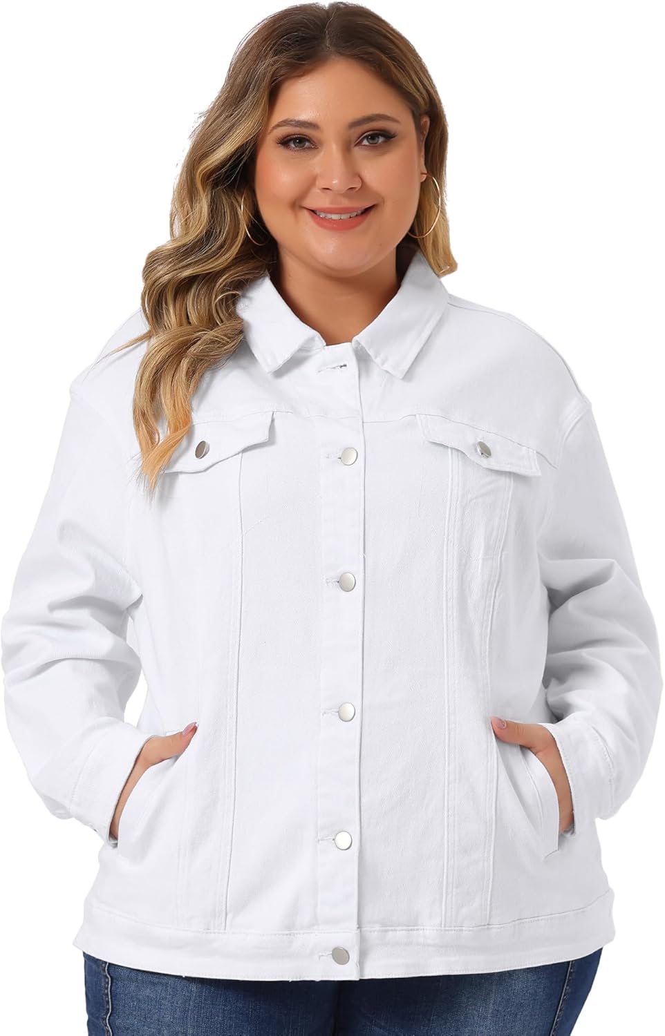 Plus Size Jean Jacket for Women - Stylish Denim Outerwear