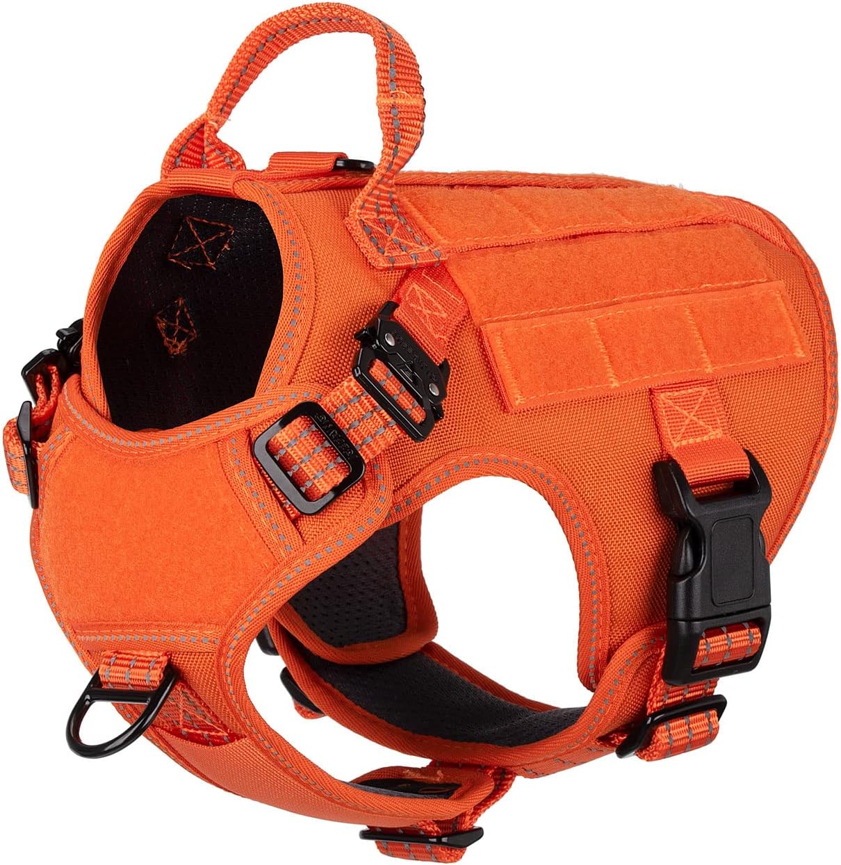 ICEFANG Tactical Dog Harness for Small Dogs with MOLLE Vest