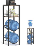 VINAEMO 5 Gallon Water Jug Holder with 2-Layer Storage Shelves