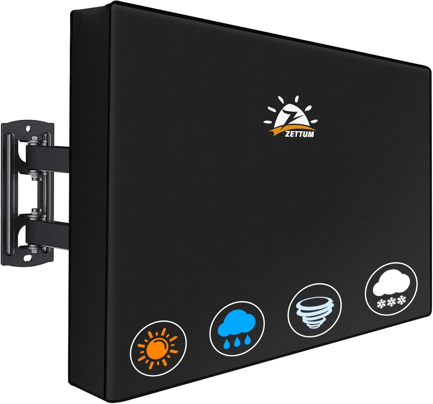 Zettum Outdoor TV Cover 75 Inch - Heavy Duty Weatherproof Protector