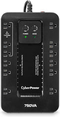 CyberPower EC750G Ecologic UPS 750VA/450W - Compact Backup for Home
