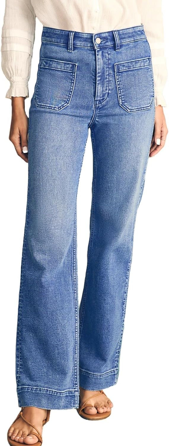 Astylish Women's High Waisted Stretchy Wide Leg Jeans Review