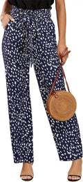 SySea Womens High Waisted Leopard Print Palazzo Pants - Flattering