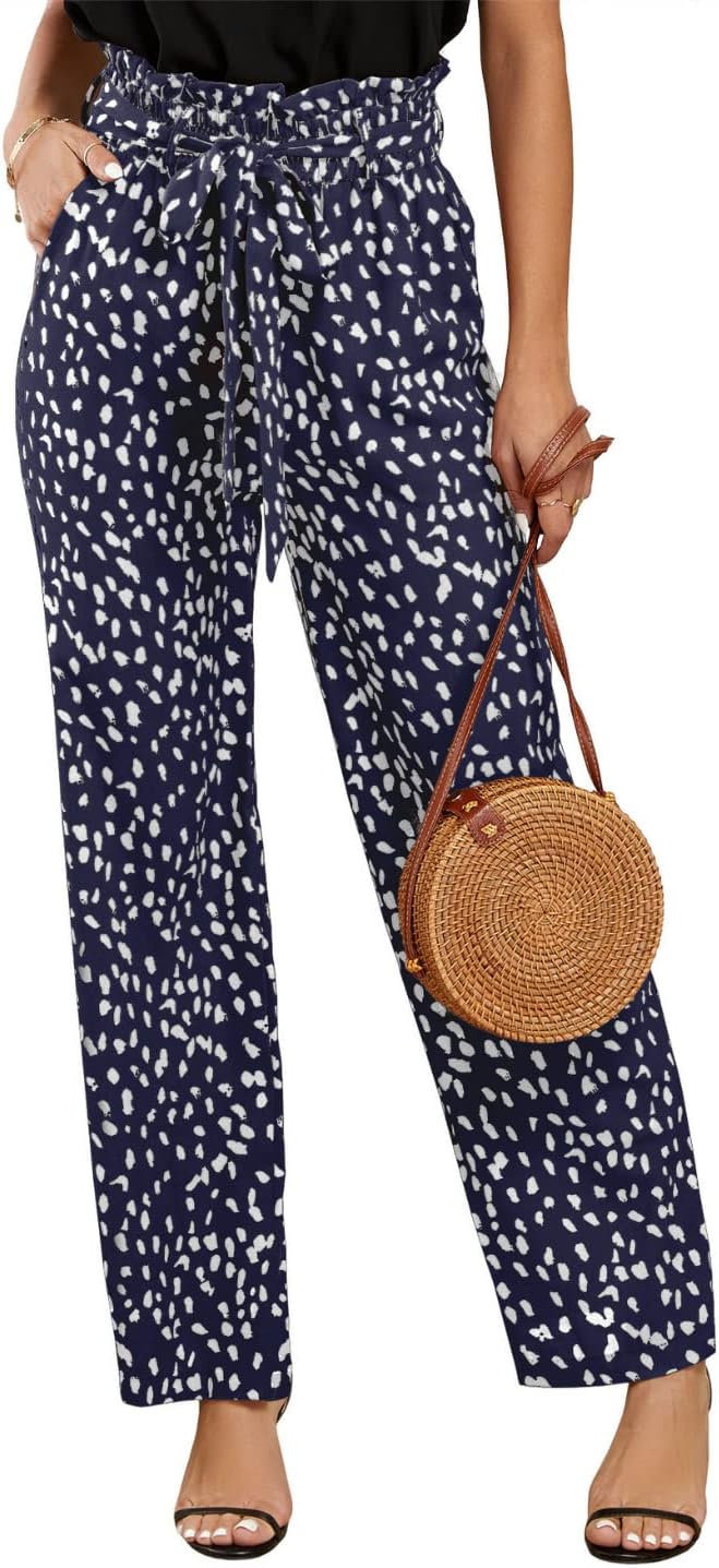 High Waisted Leopard Print Palazzo Pants for Stylish Women