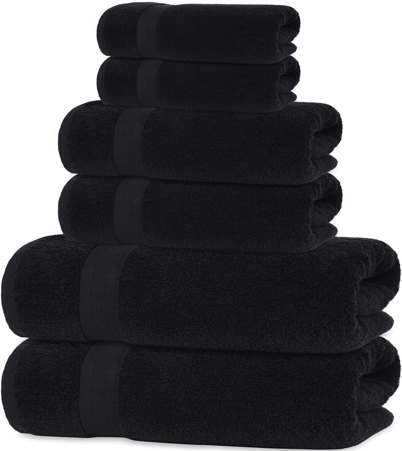 Quick-Dry Cotton Turkish Bath Towel Set of 6 for Daily Use