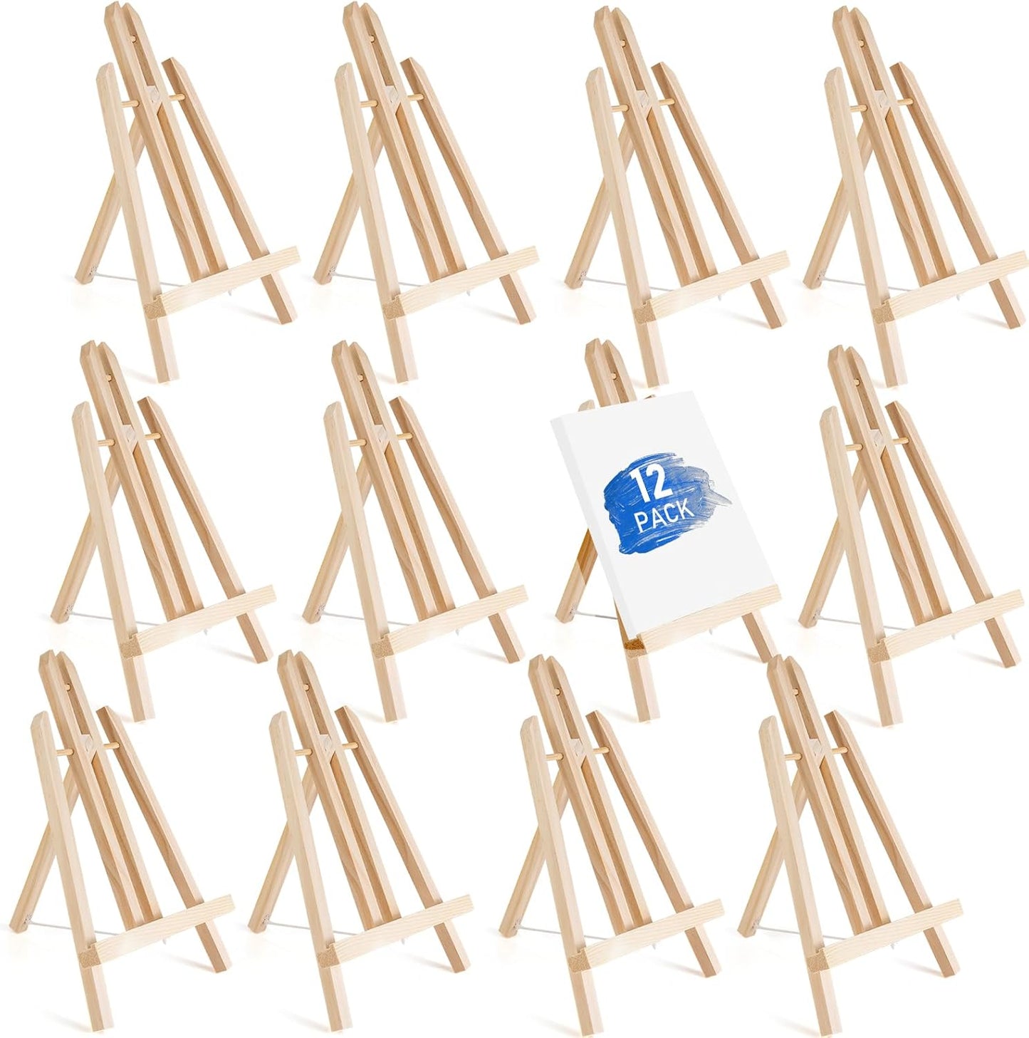 Falling in Art 12Inch Wood Easel Stand for Tabletop Display
