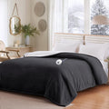 Electric Blanket Twin 62in x 84in Charcoal - Reversible Flannel