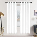 SNITIE White 72in Velvet Curtains with Grommet - Thermal, Noise