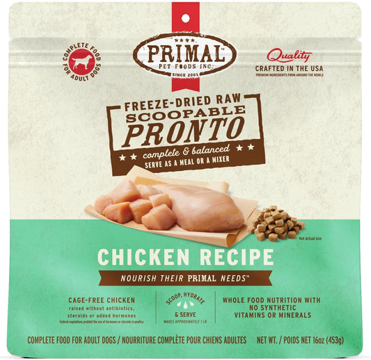 Primal Freeze Dried Dog Food, Pronto Mini Nuggets, Chicken