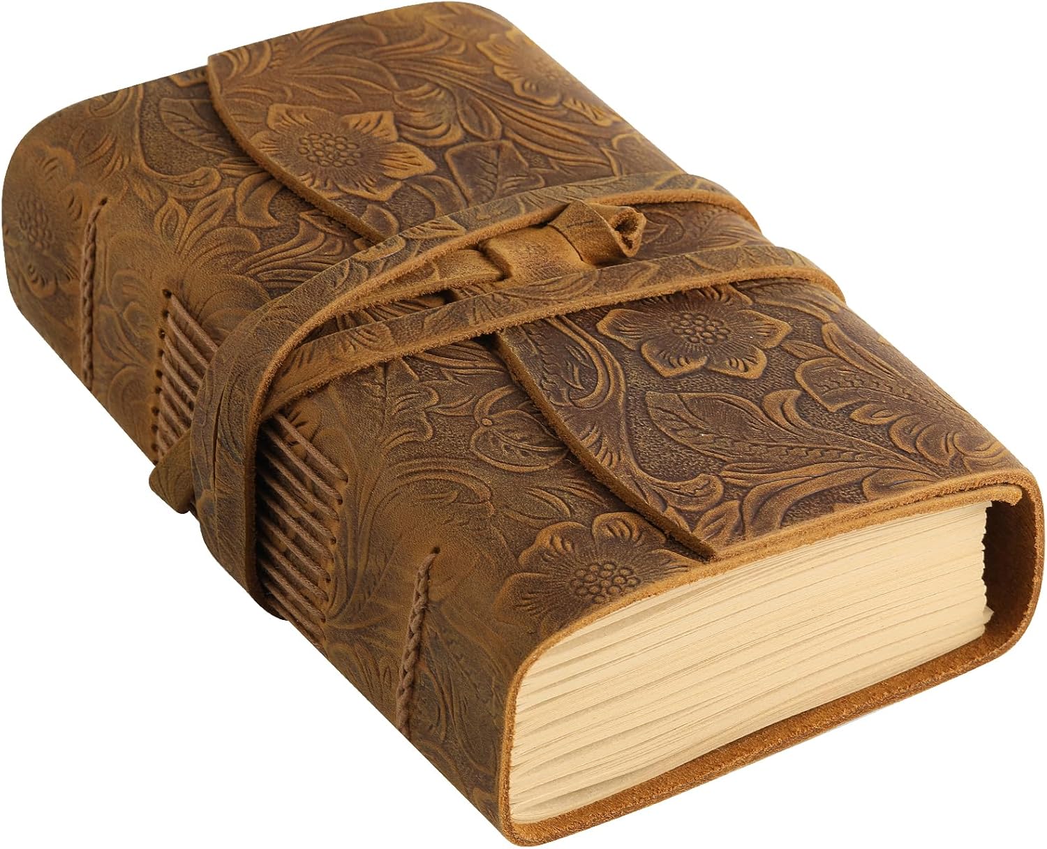 Vintage Leather Journal 400 Pages 7x5 Unlined