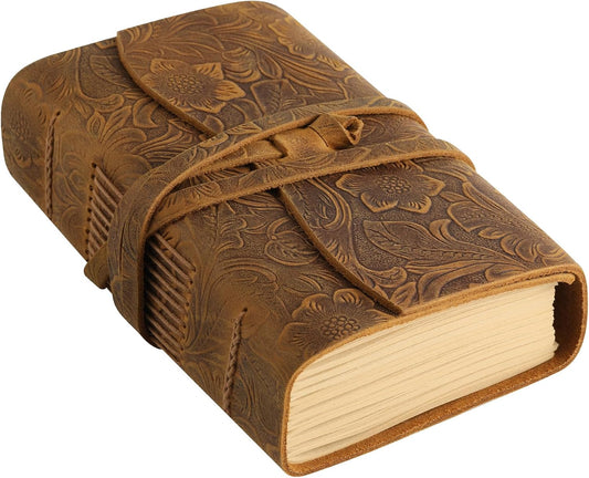 Vintage Leather Journal 400 Pages 7x5 Unlined