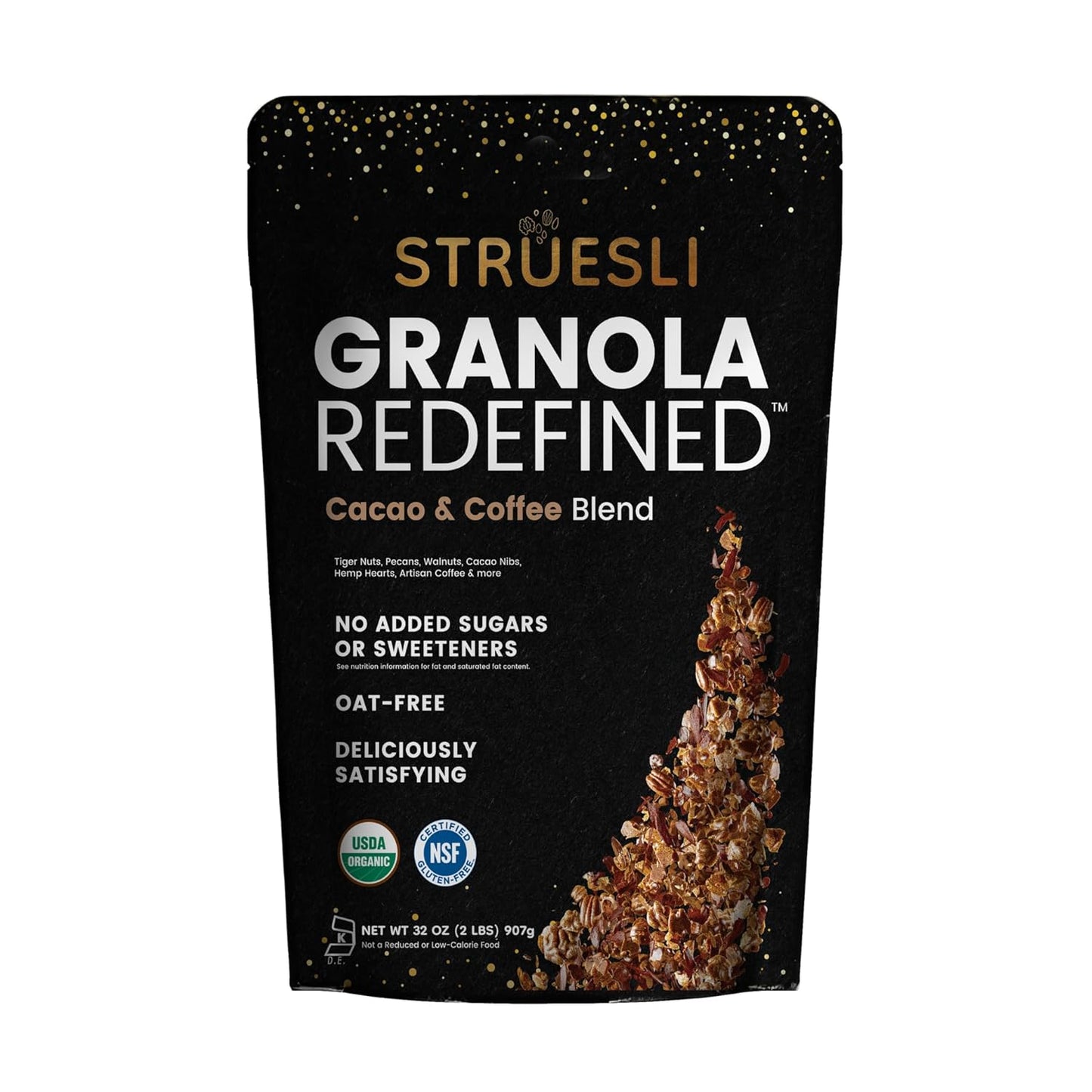 Struesli Cacao + Coffee Organic Granola for Healthy Snacking