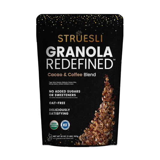 Struesli Cacao + Coffee Organic Granola for Healthy Snacking