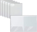 2 Pocket Glossy Laminated White Paper Folders, 25 Pack - Durable