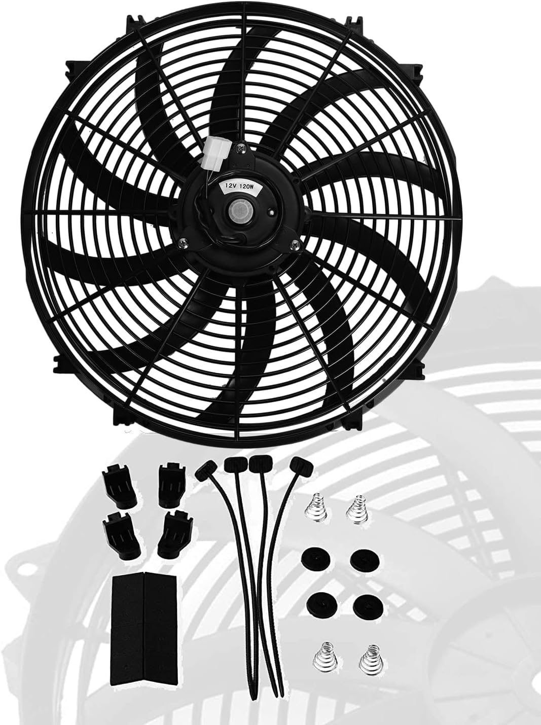 16 Inch Universal Slim Fan Push Pull Electric Radiator Cooling Kit