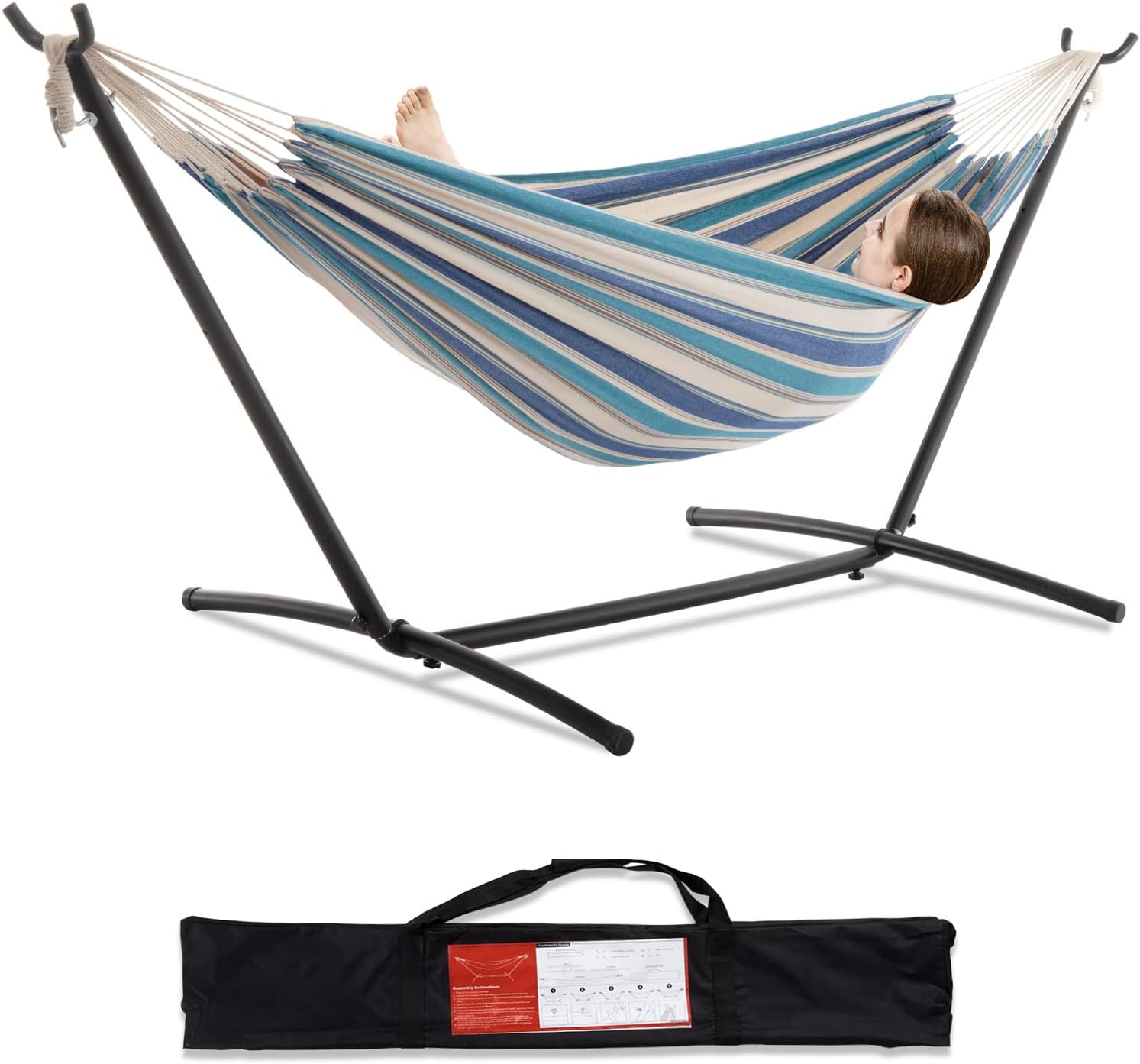 PNAEUT Double Hammocks with Stand for Ultimate Relaxation