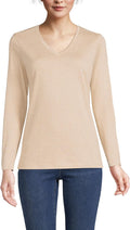 Lands' End Relaxed Supima Cotton V-Neck T-Shirt - Soft Everyday