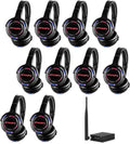 Rechargeable Wireless Silent Disco Headphones 10pcs Bundle - LED Pulse